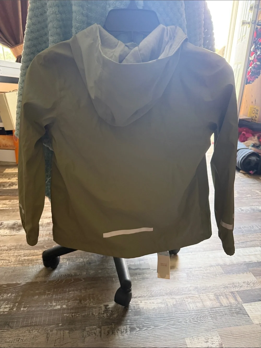 Cat & Jack Olive Hooded Rain Jacket